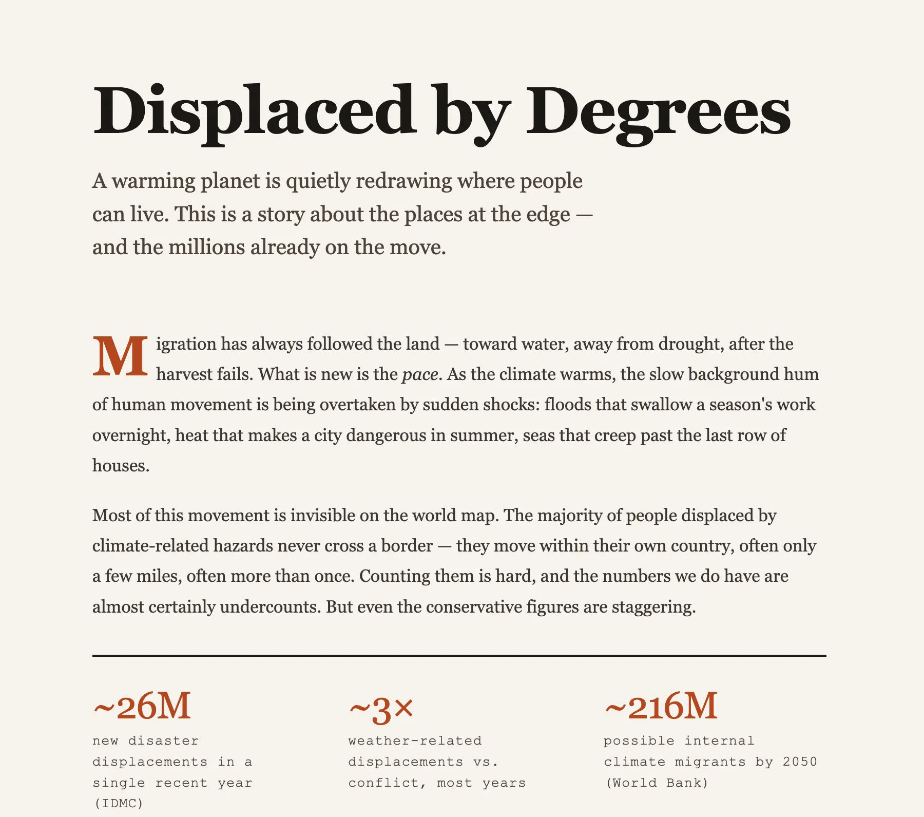 Climate Migration · Longform