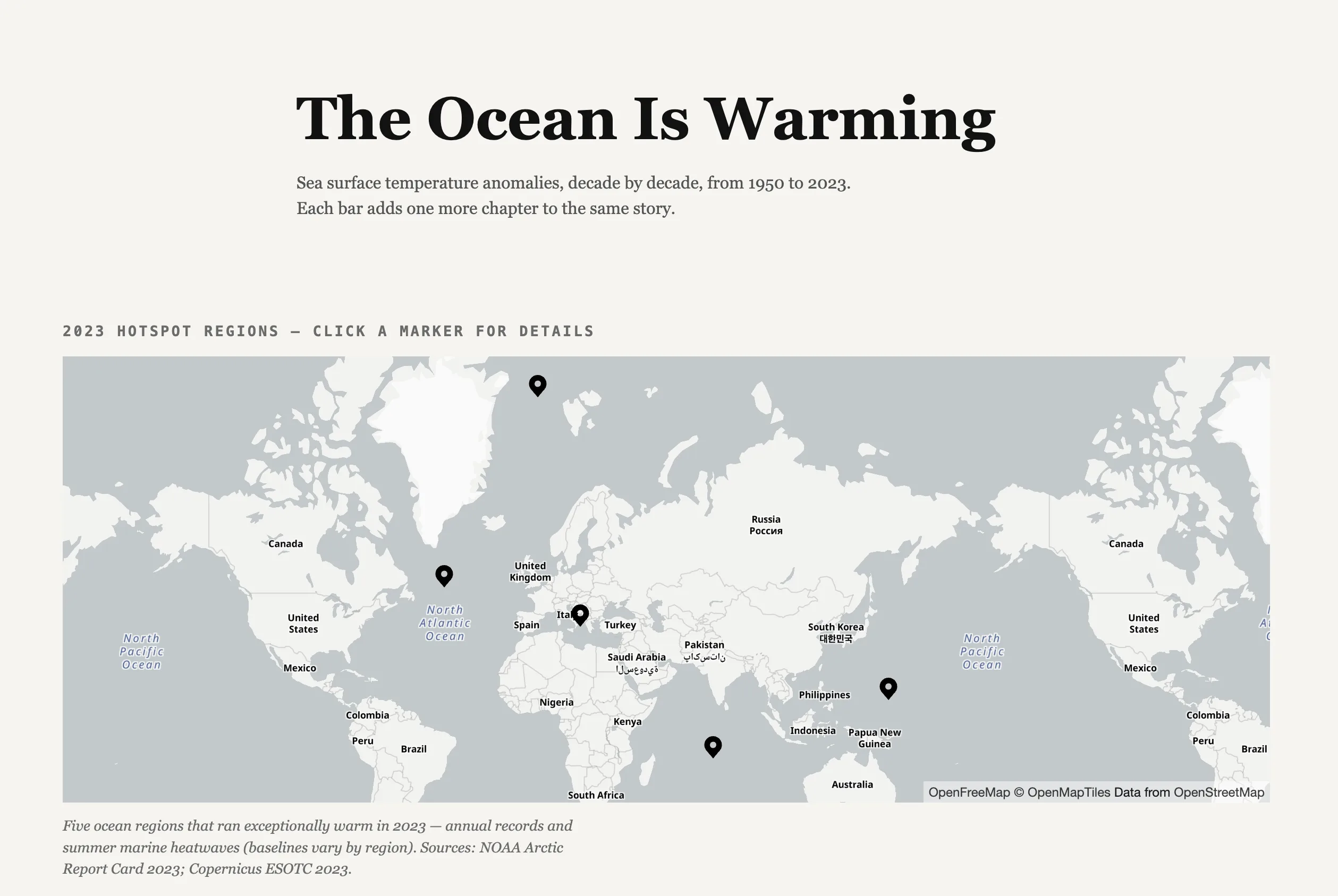Ocean Temperature Anomalies