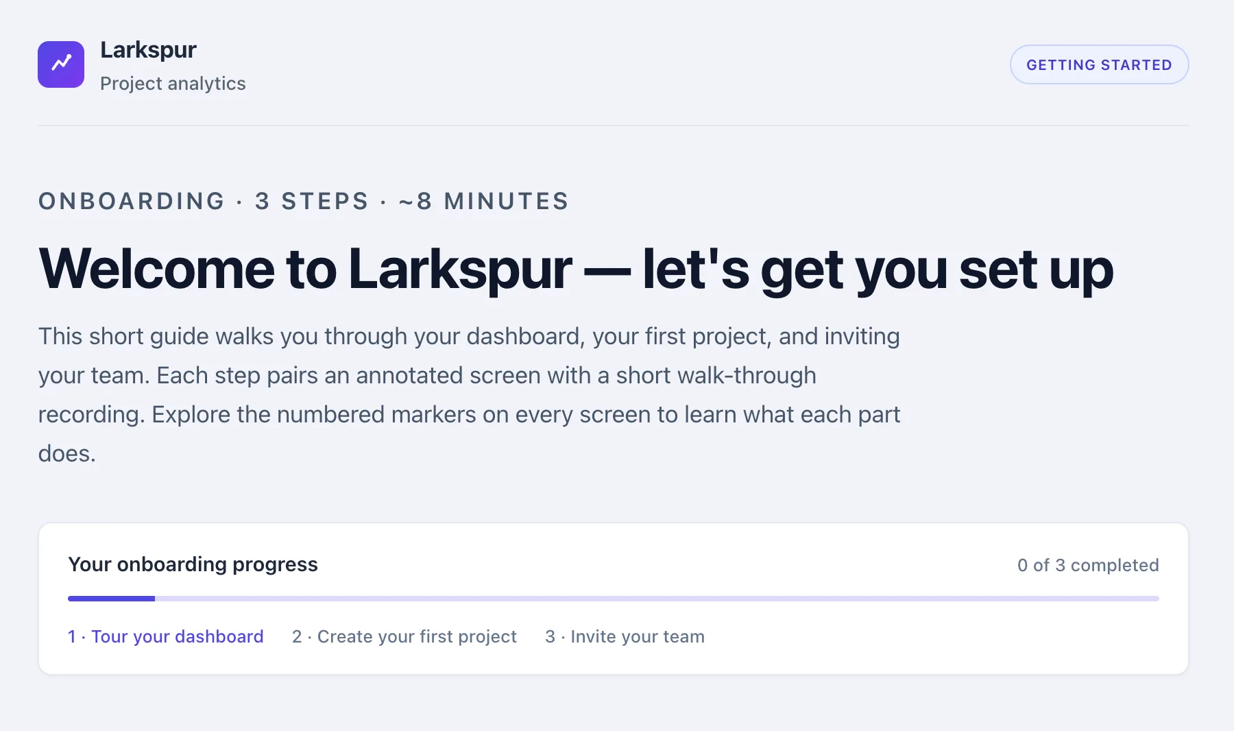 SaaS Product Onboarding